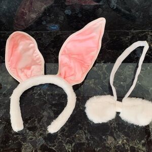 Kids Easter Bunny Ears & Velcro Bow Tie, Easter Costume, Handmade